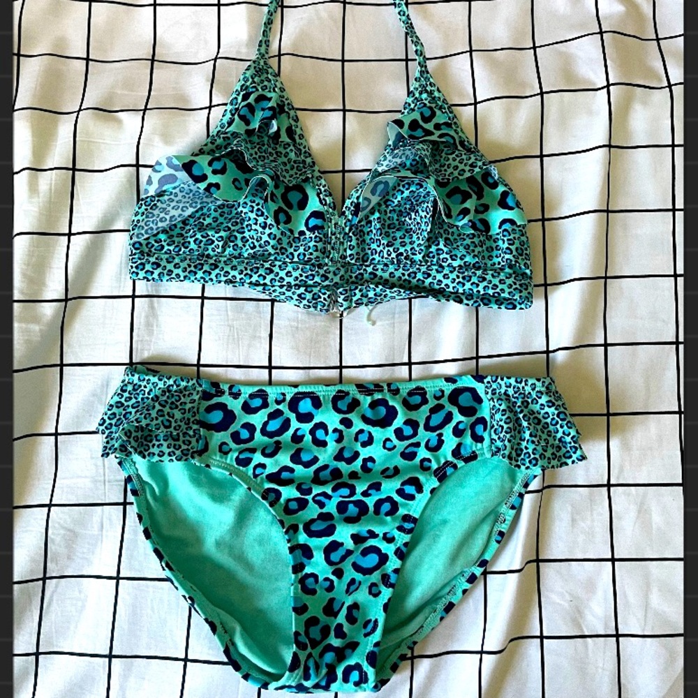 Justice blue and black bacini size 14 in girls